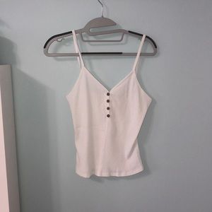 White ribbed tank top